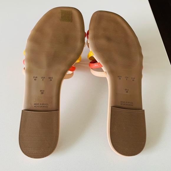 Ombre Strappy Flat Slide Sandals by Corello l Similar to $375 Mansur Gavriel - Picture 10 of 12